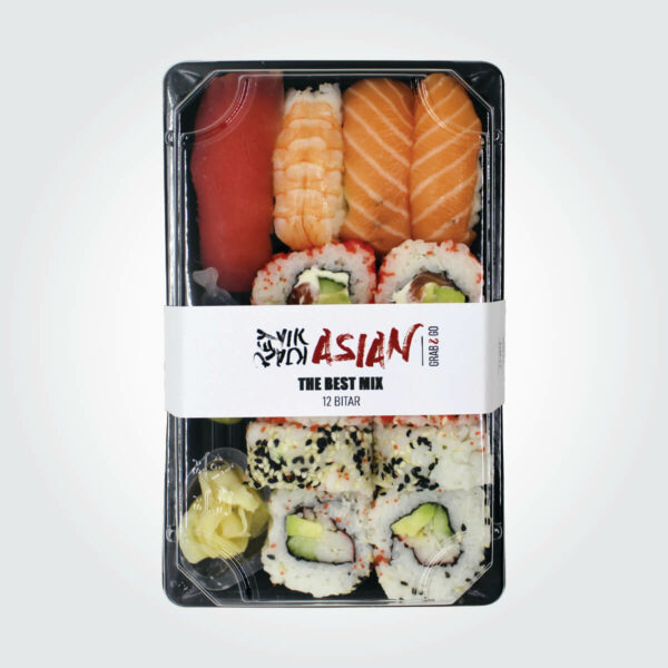 Besta sushi mixið - 12 bitar - Reykjavík Asian